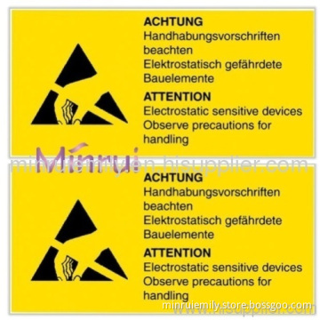 Custom Esd Labels For Permanent Adhesive Or Water&amp;oil Proof Esd Labels 